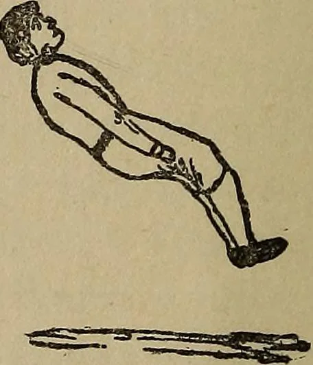 An illustration from How to, a book of tumbling, tricks, pyramids and games;, 1899, leaf 111