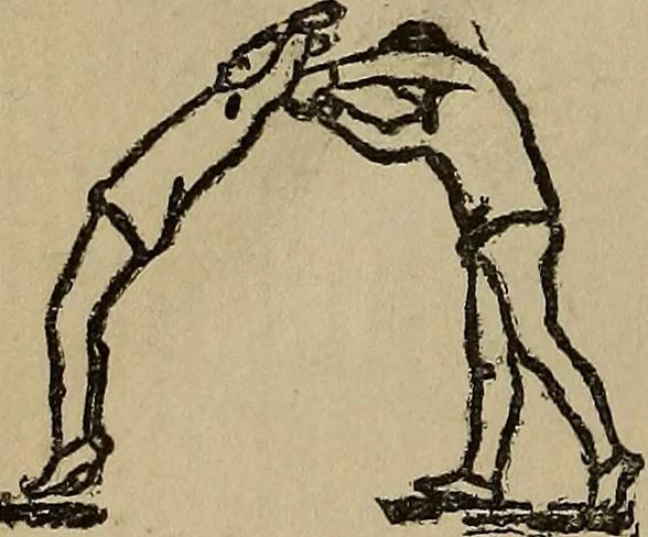 An illustration from How to, a book of tumbling, tricks, pyramids and games;, 1899, leaf 117