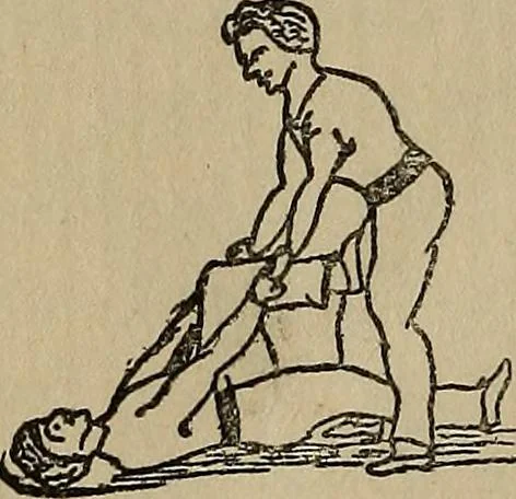 An illustration from How to, a book of tumbling, tricks, pyramids and games;, 1899, leaf 119
