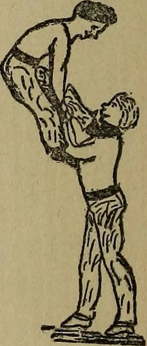 An illustration from How to, a book of tumbling, tricks, pyramids and games;, 1899, leaf 119