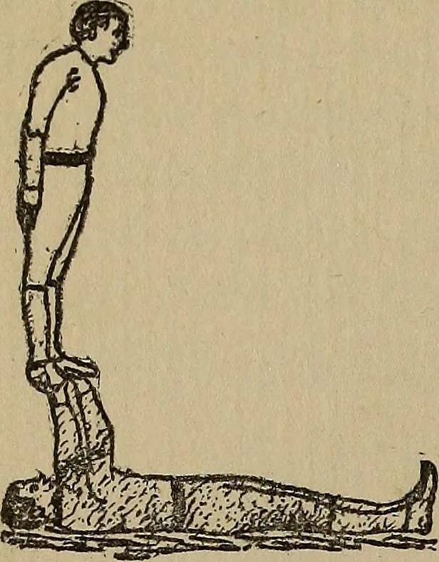 An illustration from How to, a book of tumbling, tricks, pyramids and games;, 1899, leaf 127
