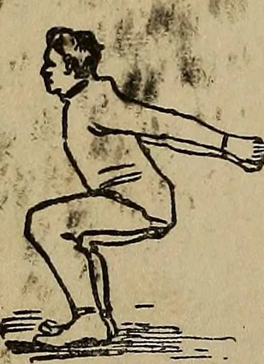 An illustration from How to, a book of tumbling, tricks, pyramids and games;, 1899, leaf 129
