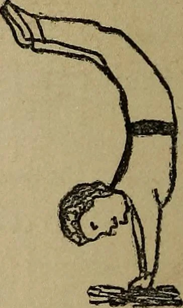 An illustration from How to, a book of tumbling, tricks, pyramids and games;, 1899, leaf 129