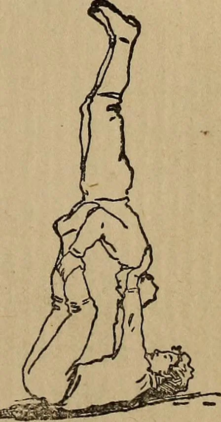 An illustration from How to, a book of tumbling, tricks, pyramids and games;, 1899, leaf 132
