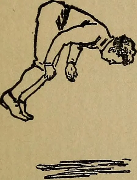 An illustration from How to, a book of tumbling, tricks, pyramids and games;, 1899, leaf 144