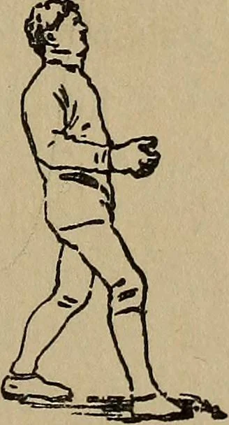 An illustration from How to, a book of tumbling, tricks, pyramids and games;, 1899, leaf 150