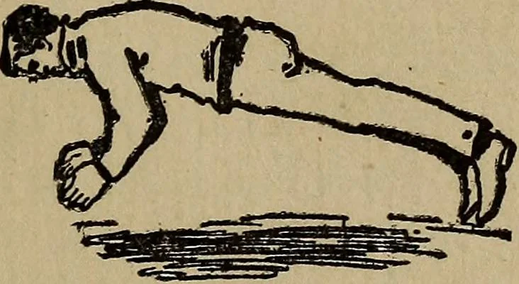 An illustration from How to, a book of tumbling, tricks, pyramids and games;, 1899, leaf 18