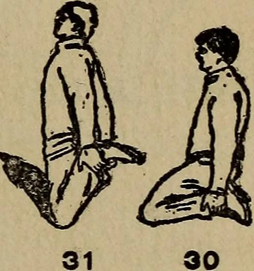 An illustration from How to, a book of tumbling, tricks, pyramids and games;, 1899, leaf 24