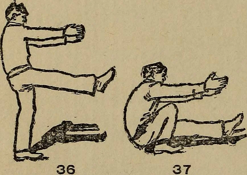 An illustration from How to, a book of tumbling, tricks, pyramids and games;, 1899, leaf 29
