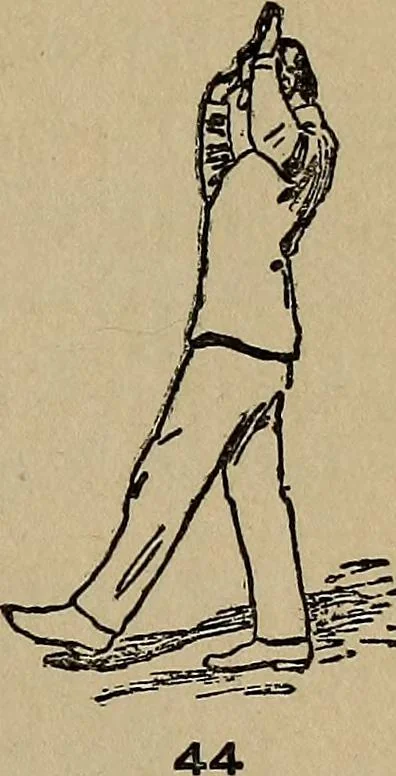 An illustration from How to, a book of tumbling, tricks, pyramids and games;, 1899, leaf 34