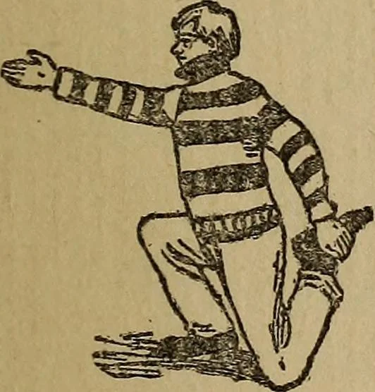 An illustration from How to, a book of tumbling, tricks, pyramids and games;, 1899, leaf 36