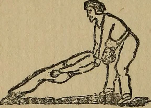 An illustration from How to, a book of tumbling, tricks, pyramids and games;, 1899, leaf 43