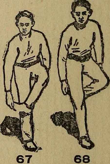 An illustration from How to, a book of tumbling, tricks, pyramids and games;, 1899, leaf 47