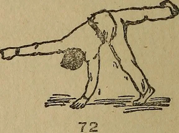 An illustration from How to, a book of tumbling, tricks, pyramids and games;, 1899, leaf 51