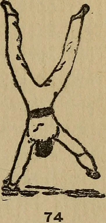 An illustration from How to, a book of tumbling, tricks, pyramids and games;, 1899, leaf 52
