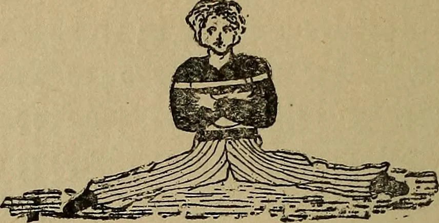 An illustration from How to, a book of tumbling, tricks, pyramids and games;, 1899, leaf 53