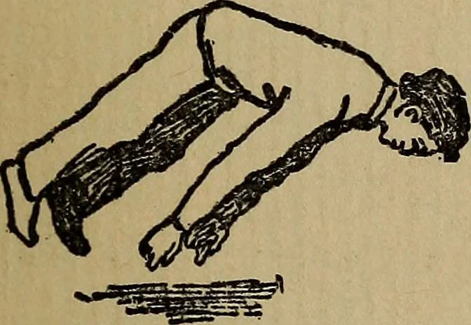 An illustration from How to, a book of tumbling, tricks, pyramids and games;, 1899, leaf 56