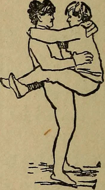 An illustration from How to, a book of tumbling, tricks, pyramids and games;, 1899, leaf 61