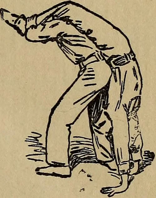 An illustration from How to, a book of tumbling, tricks, pyramids and games;, 1899, leaf 66
