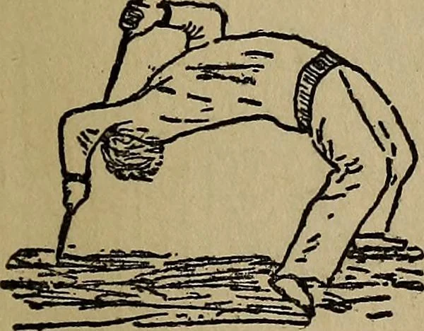 An illustration from How to, a book of tumbling, tricks, pyramids and games;, 1899, leaf 70