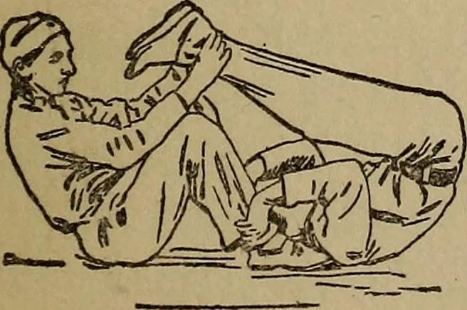 An illustration from How to, a book of tumbling, tricks, pyramids and games;, 1899, leaf 72