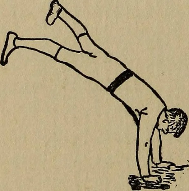 An illustration from How to, a book of tumbling, tricks, pyramids and games;, 1899, leaf 73