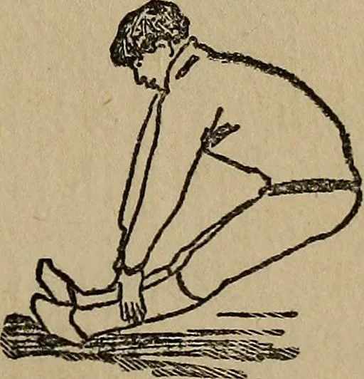 An illustration from How to, a book of tumbling, tricks, pyramids and games;, 1899, leaf 74
