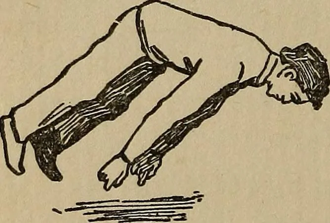 An illustration from How to, a book of tumbling, tricks, pyramids and games;, 1899, leaf 79