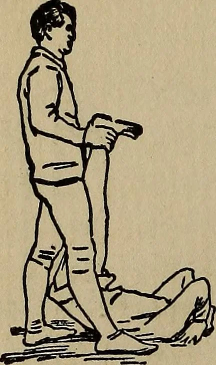 An illustration from How to, a book of tumbling, tricks, pyramids and games;, 1899, leaf 87