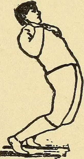 An illustration from How to, a book of tumbling, tricks, pyramids and games;, 1899, leaf 100