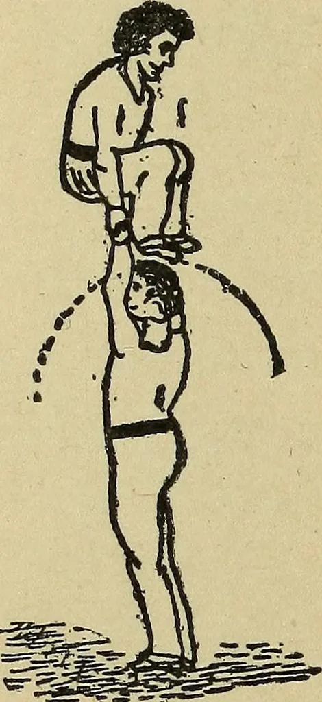 An illustration from How to, a book of tumbling, tricks, pyramids and games;, 1899, leaf 115