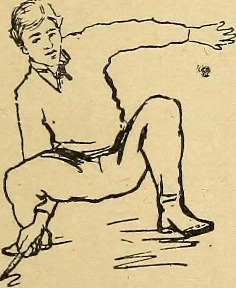 An illustration from How to, a book of tumbling, tricks, pyramids and games;, 1899, leaf 12
