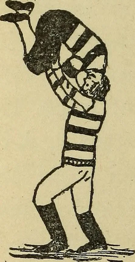 An illustration from How to, a book of tumbling, tricks, pyramids and games;, 1899, leaf 125