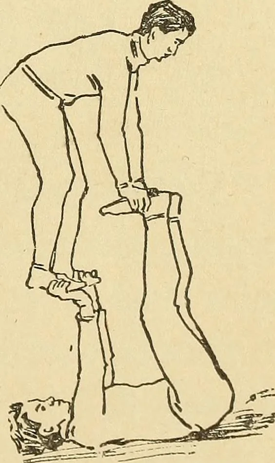 An illustration from How to, a book of tumbling, tricks, pyramids and games;, 1899, leaf 126