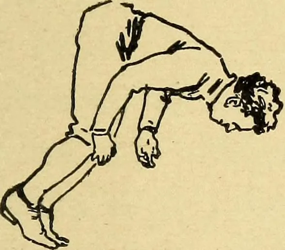 An illustration from How to, a book of tumbling, tricks, pyramids and games;, 1899, leaf 144