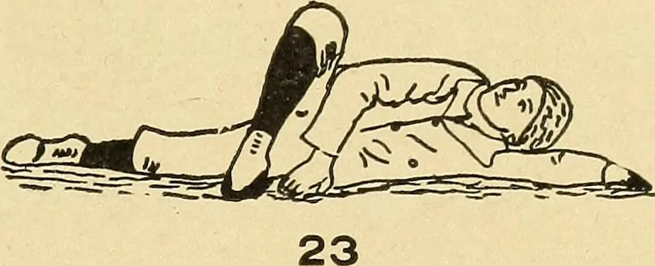 An illustration from How to, a book of tumbling, tricks, pyramids and games;, 1899, leaf 20