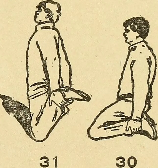 An illustration from How to, a book of tumbling, tricks, pyramids and games;, 1899, leaf 24