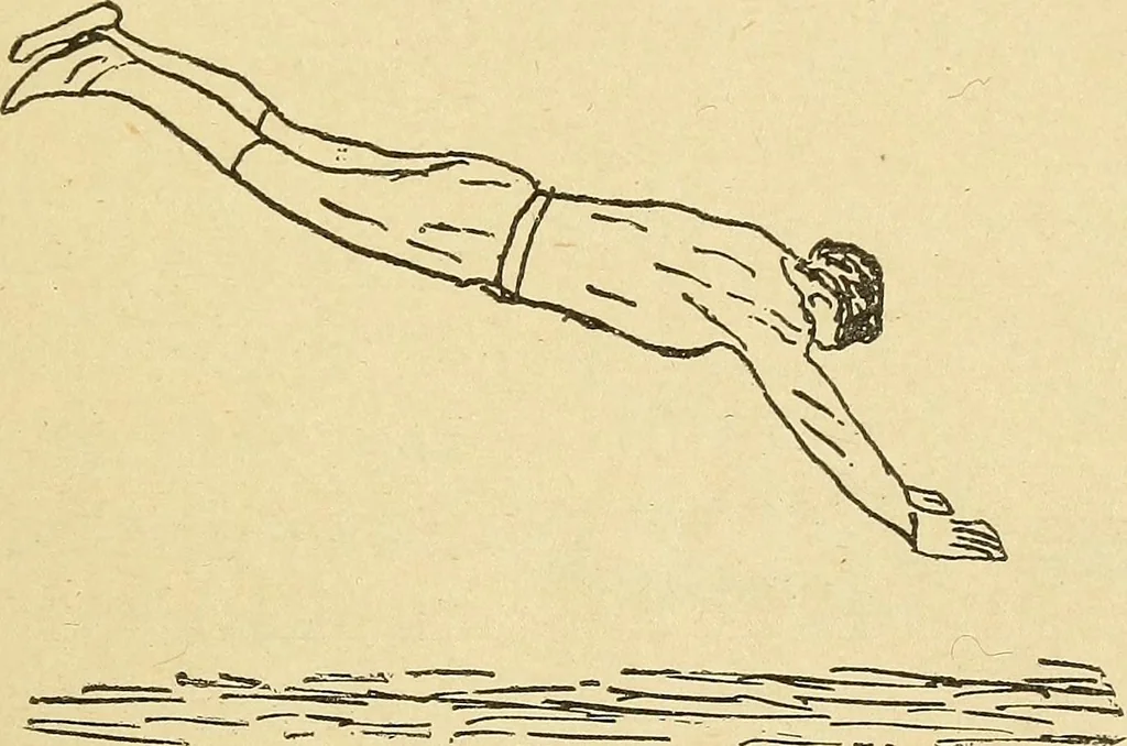 An illustration from How to, a book of tumbling, tricks, pyramids and games;, 1899, leaf 28