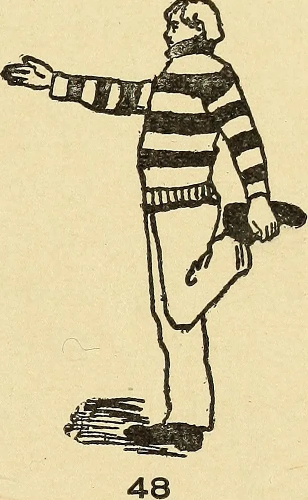 An illustration from How to, a book of tumbling, tricks, pyramids and games;, 1899, leaf 36