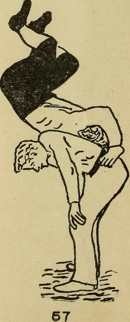 An illustration from How to, a book of tumbling, tricks, pyramids and games;, 1899, leaf 41