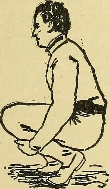 An illustration from How to, a book of tumbling, tricks, pyramids and games;, 1899, leaf 42