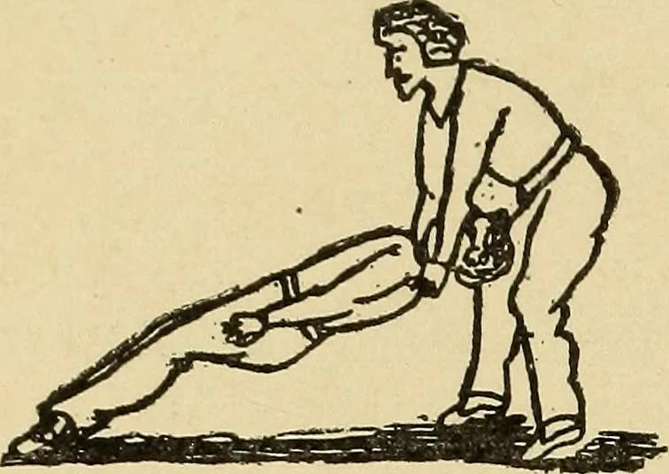 An illustration from How to, a book of tumbling, tricks, pyramids and games;, 1899, leaf 43
