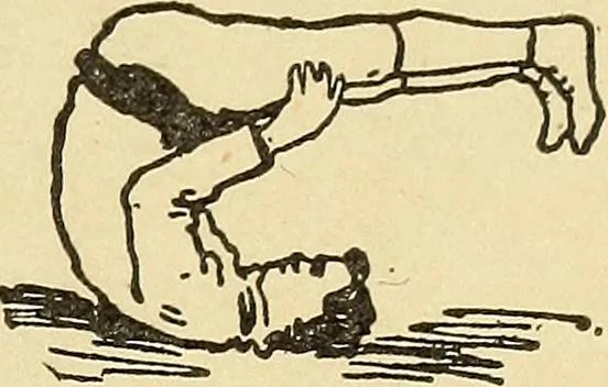 An illustration from How to, a book of tumbling, tricks, pyramids and games;, 1899, leaf 46