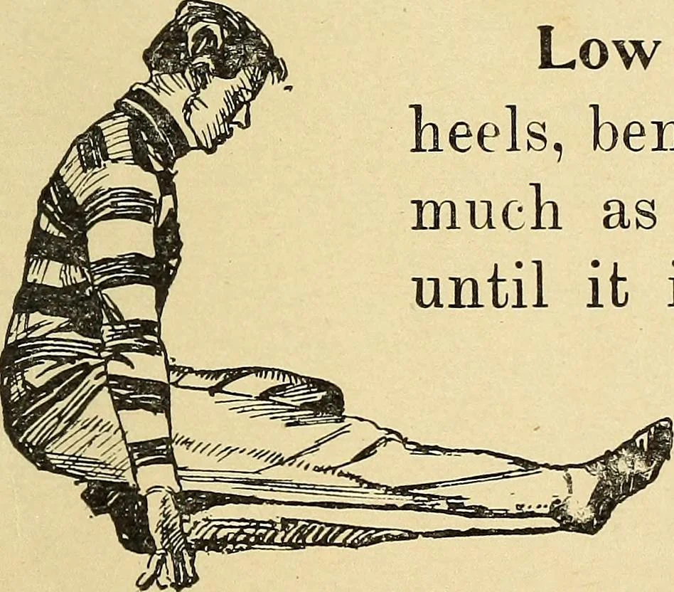 An illustration from How to, a book of tumbling, tricks, pyramids and games;, 1899, leaf 48