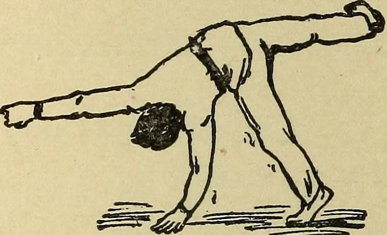 An illustration from How to, a book of tumbling, tricks, pyramids and games;, 1899, leaf 51