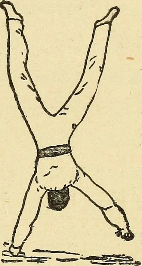 An illustration from How to, a book of tumbling, tricks, pyramids and games;, 1899, leaf 52