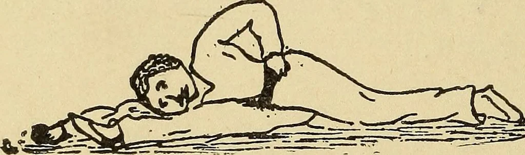 An illustration from How to, a book of tumbling, tricks, pyramids and games;, 1899, leaf 53