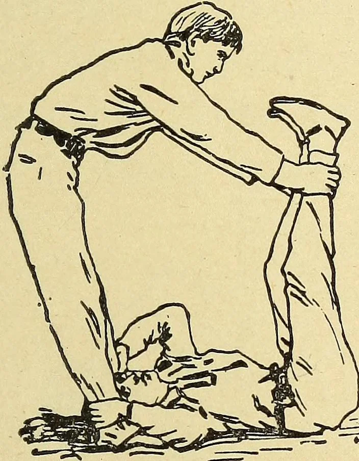 An illustration from How to, a book of tumbling, tricks, pyramids and games;, 1899, leaf 72