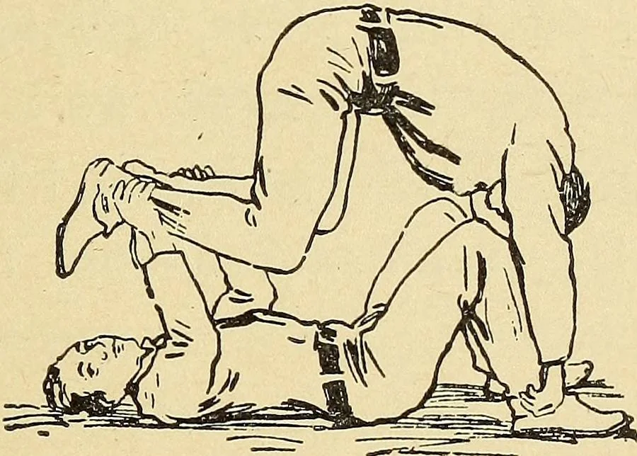 An illustration from How to, a book of tumbling, tricks, pyramids and games;, 1899, leaf 72