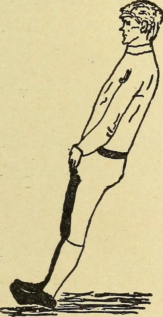 An illustration from How to, a book of tumbling, tricks, pyramids and games;, 1899, leaf 74